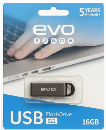 EVO- 16GB Metal USB Flash Drive