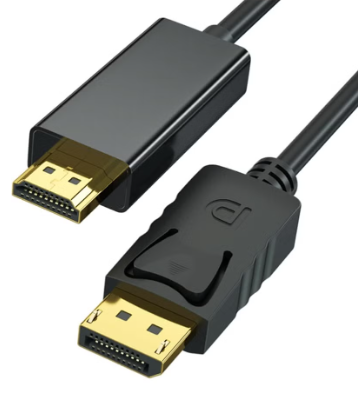 DisplayPort to HDMI Cable 6ft, 4K DP to HDMI Cable Adapter, Uni-Directional DP 1.2 to HDMI 1.4 Cable Compatible with PC TV Monitor Projector Laptop Dell HP and More