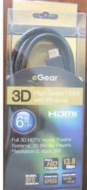 eGEAR 3D high speed HDMI WITH ethernet
